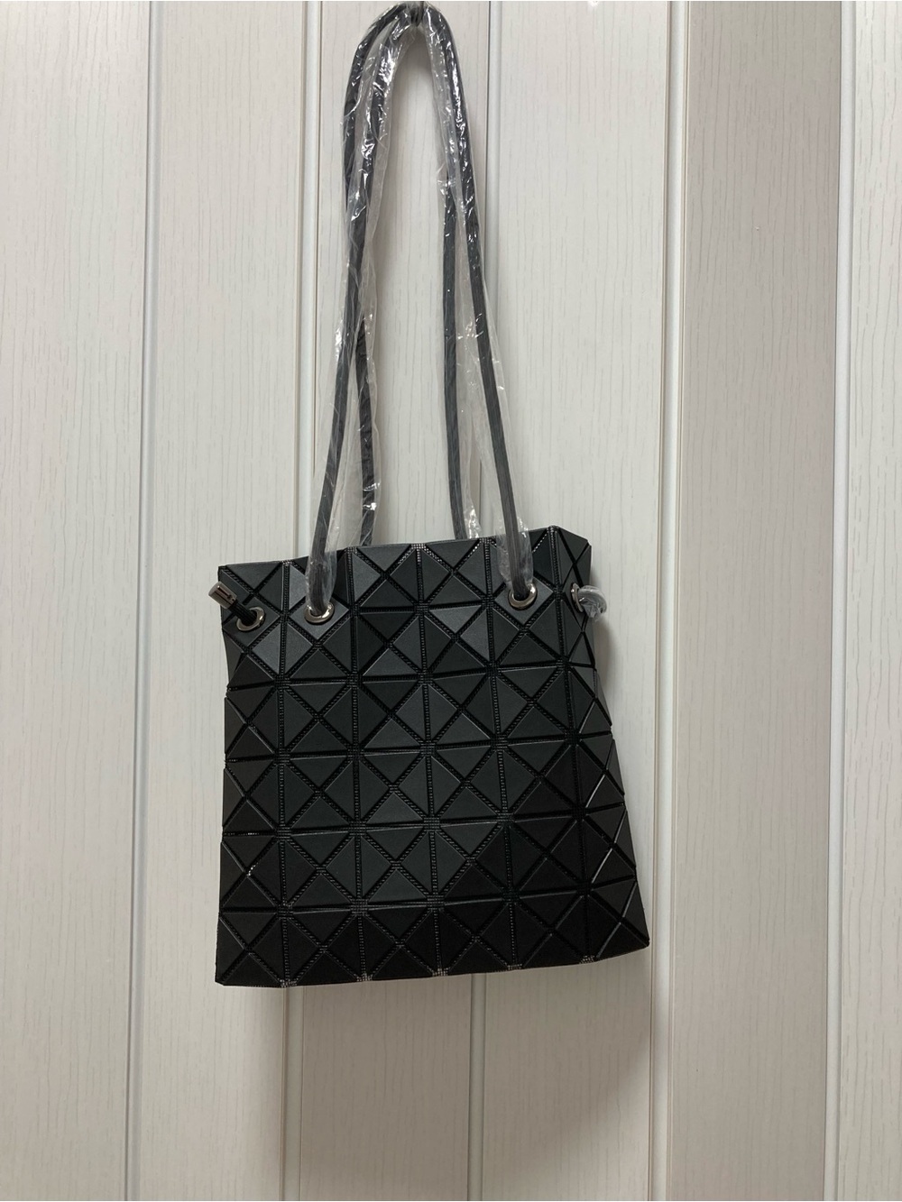 Bao Bao Issey Miyake Wring Denim Drawstring Bag